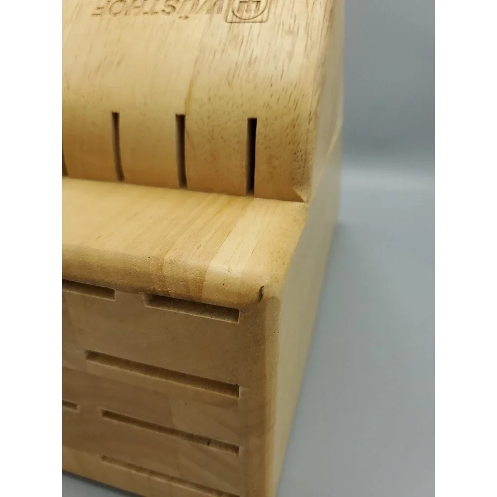 Wusthof 13‎ Slot Solid Hardwood Knife Block Blonde Light  HD1303 Countertop READ